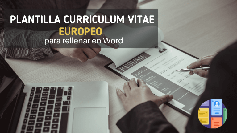 Plantilla curriculum vitae europeo para rellenar en Word