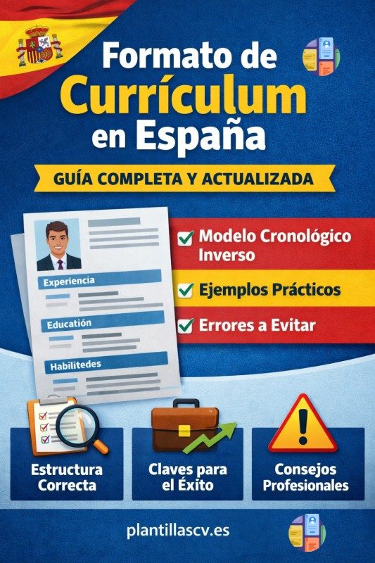 Formato de curriculum en España: guía actualizada para acertar en 2026 con ejemplos