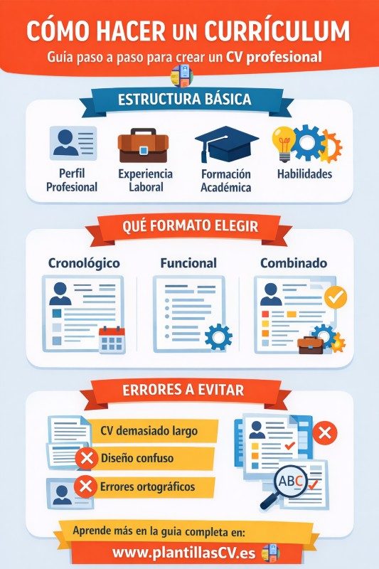 C&oacute;mo hacer un curr&iacute;culum: gu&iacute;a completa paso a paso para crear un CV profesional