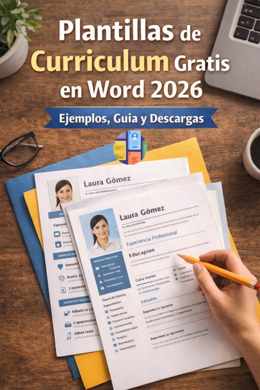 Plantillas de curriculum 2026 gratis para descargar en Word