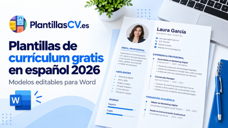 Plantillas de currículum gratis en español 2026 para descargar en Word