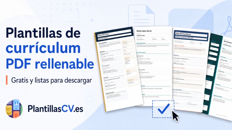 plantillas de currículum en PDF rellenable gratis para descargar