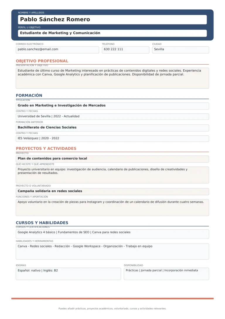 7 Plantillas de currículum en PDF rellenable gratis para descargar