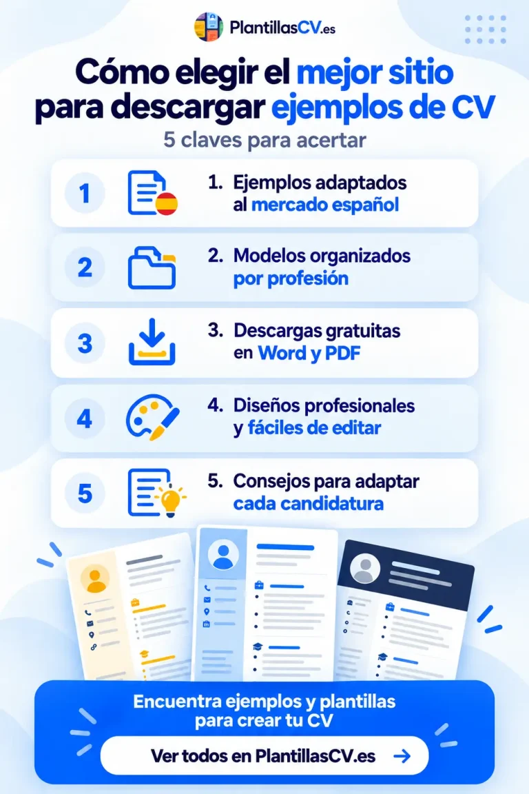 &iquest;Cu&aacute;l es el mejor sitio para descargar ejemplos de CV profesionales en Espa&ntilde;a?