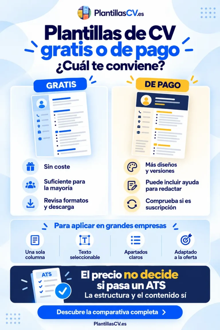 Comparativa entre plantillas de CV gratis y de pago, ¿cuál es mejor para aplicar en empresas grandes?