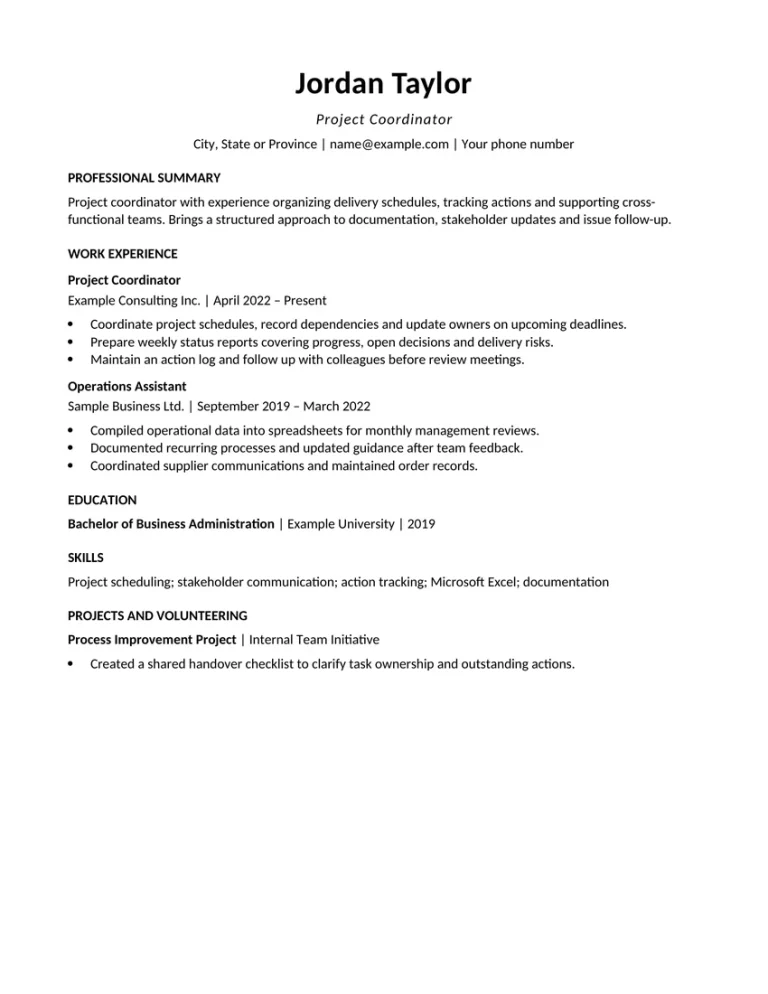 Free Word Resume Templates to download and edit